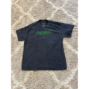 Vitriol Shadows of Oblivion Graphic Tee Washed Black Neon Green XL
